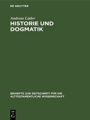 cover image of Historie und Dogmatik